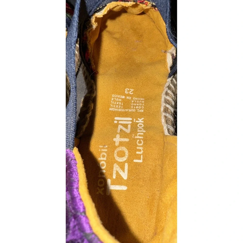 Tzotzil Espadrille Flats Embroidered Artisan Art Shoes Comfort Women's 23 US 6